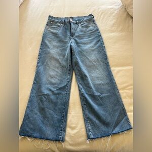 J. Crew Wide-Leg Crop Jeans in Denim Blue